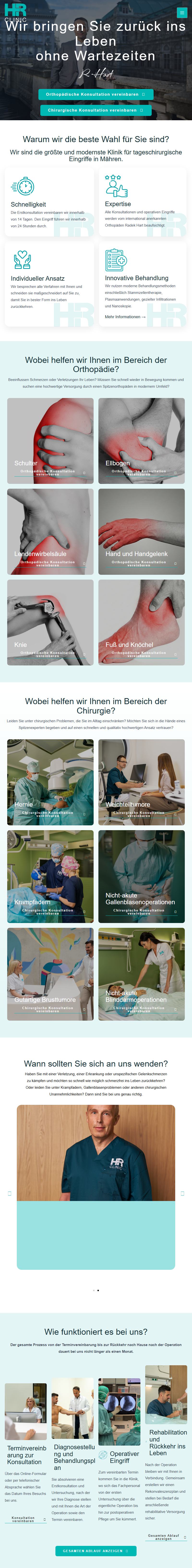 Von DAM gebaute Klinik-Website